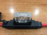 Inline Blade Fuse Holder Maxi Type 50 AMP 8AWG & 50 AMP Fuse Inc 17.5cm Tails