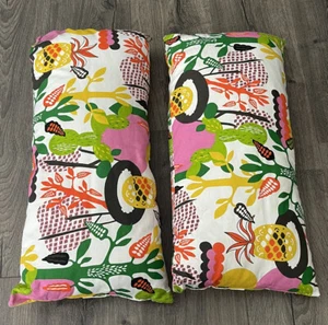 2 Tropical Mod Rechteck Dekokissen Pflanzen Bäume Ananas Neon 22”x12” - Bild 1 von 9