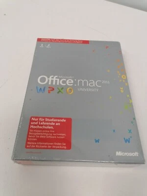 Microsoft Office Mac 2011 University 2 Mac Box + DVD IMBALLO ORIGINALE NUOVO ... - Immagine 1 di 4