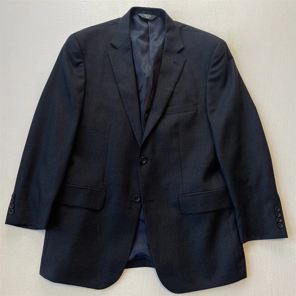 Blazer Traje Chaqueta Abrigo Deportivo Pronto Uomo Platinum 44R Azul Marino Cuadros 100% Lana Foto 1 de 4