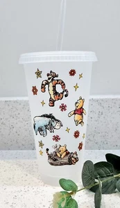 24oz COLD CUP  Winnie The Pooh Tigger Eyore Design Great Gift Christmas Birthday - Picture 1 of 2