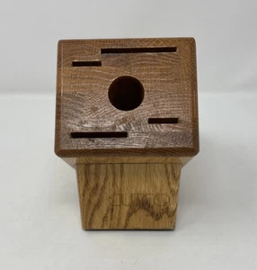 Cutco Essentials Set Knife Block 5 Slots Honey Oak Made In USA - Picture 1 of 6