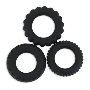 Stretchy Silicone Penis Enhancer Cock Ring Set Delay Ejaculation for Men - Picture 1 of 10