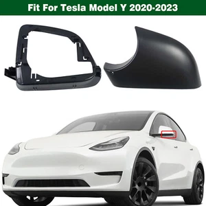 Bandeja de soporte de cubierta inferior para espejo lateral izquierdo con marco de anillo de espejo para Tesla Modelo Y - Imagen 1 de 7