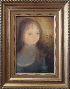 Seradour Guy (1922-2007), Portrait De Jeune Fille (huile sur toile) - Foto 1 di 7