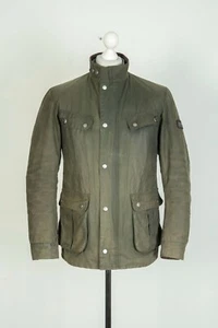 -Men's Barbour International Duke Wax Olive Jacket Size M - Picture 1 of 15