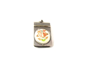 Vintage Chrome Watch FOB/Hinged Match Safe Llandudno, Whales w/ HB on the Back - Picture 1 of 5