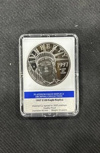1997 American Mint U.S. REPLICA $100 Platinum Eagle Proof #NC - Picture 1 of 2