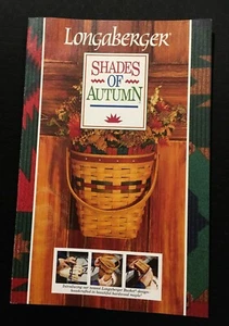 1993 Longaberger Wish List Flyer Basket Autumn Harvest Collection - Picture 1 of 5