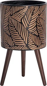 12 Inch Planter Pot with Stand, Mid-Century Tall Plant Pot with Legs for Indoor - Picture 1 of 6