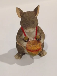CHARMING TAILS -L'il Drummerr Mouse Figurine-Silvestri-USED-Good Condition - Picture 1 of 5