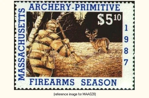 D2K Massachusetts Archery Stamp 1987 $5.10 - Image 1 of 1