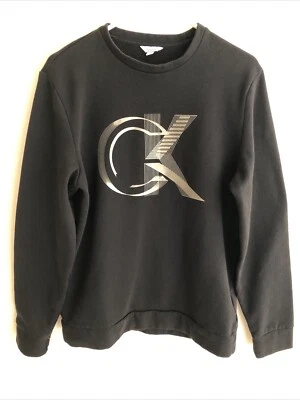 Calvin Klein Men's Black & Gold Graphic Sweatshirt Sz M - Image 1 of 4