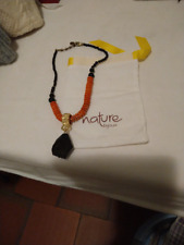 Collier nature et bijoux noir orange neuf