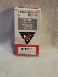Eberhard Faber 38012 Felt Tip Pen Fine Point Markers Red, 11 Pieces - Picture 1 of 10