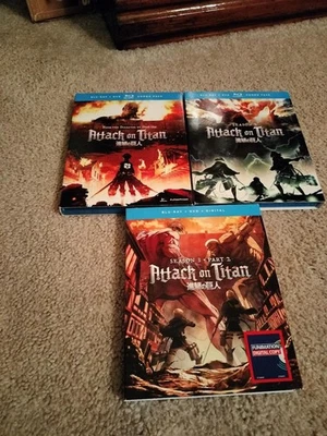 Attack On Titan Blu-Ray Complete Seasons 1-3 (New Like) BLU RAYS ONLY - Image 1 of 4