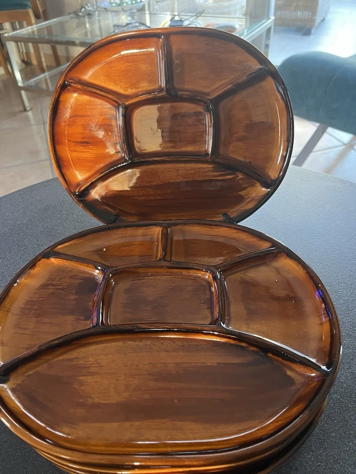 Ensemble de 6 Assiettes à Fondue Saint Clement France - Photo 1/4