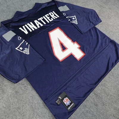 Camiseta de colección de los New England Patriots para hombre grande Adam Vinatieri NFL Reebok Foto 1 de 4