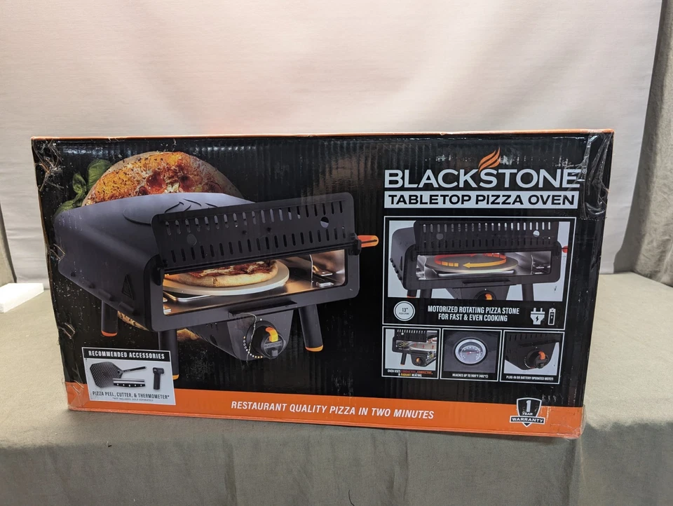 Blackstone Outdoor Tabletop Propane Pizza Oven with 13” Rotating Pizza Stone