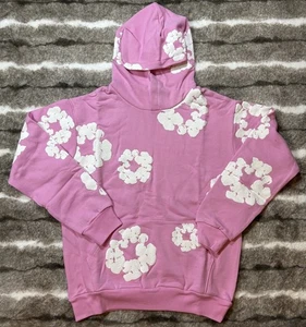 Jeans Tränen Baumwollkranz Hoodie Rosa Größe: M - Bild 1 von 6