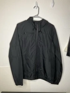 Volcom Scout Enemy Lines Hooded Windbreaker Jacket Black Women's Small - Picture 1 of 2