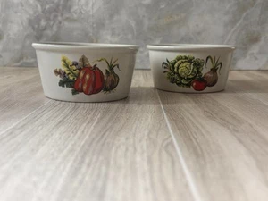 Portmeirion Keramik Stoke On Trent 2 Auflaufförmchen Soufflé Crème Brûlée England - Bild 1 von 9