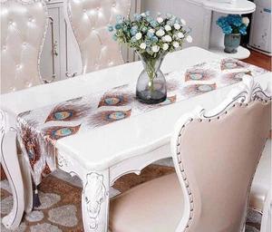 Pfau Tischläufer mit Quasten Samt Pfau Läufer 13" x 90" - Bild 1 von 3