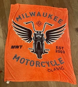 Milwaukee Motorcycle Classic Blanket Throw Milwaukee Wis, USA 50x60” "03" - Picture 1 of 4