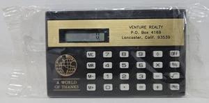 Vintage Pocket Calculator Advertising Premium Venture Reality Sealed - Picture 1 of 2