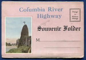 Columbia River Highway Oregon Cascade Locks Eagle Creek postcard folder PF707 - Picture 1 of 2