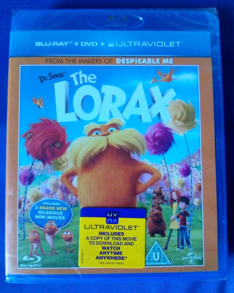 THE LORAX (2012) BLU RAY + DVD * NEW SEALED * ILLUMINATION * FREE 1st CLASS P&P - Image 1 of 1