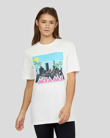 Red Bull Racing F1 Special Edition Miami GP  T-Shirt - White Cover