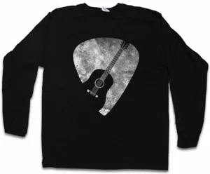 PLECTRUM LANGARM T-SHIRT pick quill flatpick Guitar Plektrum Musican Music - Picture 1 of 1