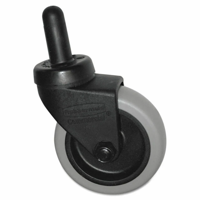 Rubbermaid 7570l2 3" Plastic Caster with Metal Axle - Black/Gray