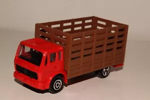 MAJORETTE DIECAST FRANCE MERCEDES STAKE TRUCK, RED, EXCELLENT, ORIGINAL - Picture 1 of 3