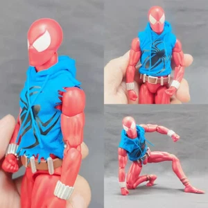1:12 Scarlet Spider-Man Hoodie Vest Clothes For 6'' Male Mafex Figure Body Toys - Picture 1 of 9