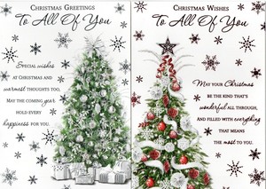 ALL OF YOU CHRISTMAS CARD ~ CHOICE OF 2 TREE DESIGNS ~QUALITY CARD