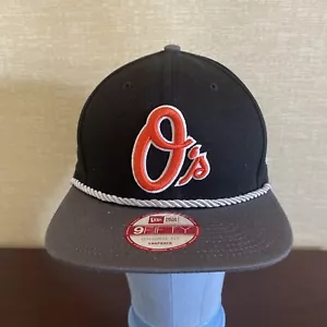 Baltimore Orioles O's Logo MLB New Era 9Fifty Black/Gray Rope Snap back Hat - Picture 1 of 8