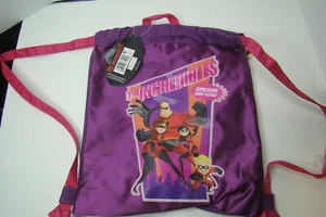 Disney Pixar The Incredibles Backpack Bag school bag Purple straps new - Picture 1 of 6