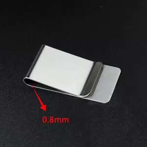 Stainless Steel Money Clip Credit Card Clip Holder Wallet White 1pc - Bild 1 von 12