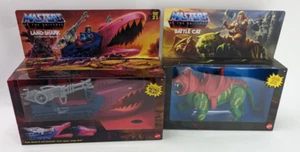 Masters of the Universe Origins Motu Land Shark Vehicle + Battle Cat Retro New - Picture 1 of 5