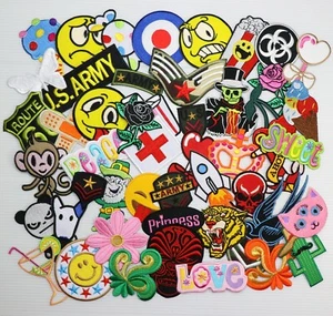 Random Patch funny Gift Sign Symbol Cartoon Artwork Emblem DIY Iron on Clothes - Picture 1 of 12