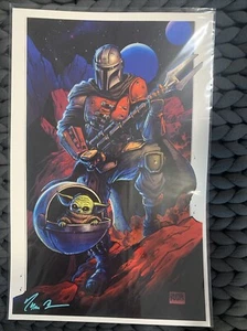 STARS WARS: Mandalorian Ryan Browne 11"x17" Signed PRINT (Limited Edition) - Picture 1 of 24
