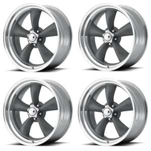 Set 4 American Racing Vintage VN215 Classic Torq Thrust II 15x6 5x4.75 Gray -6mm - Picture 1 of 7