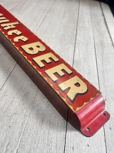 50er Jahre altes Milwaukee Bier Türdrücker Werbung Blechschild - Bild 1 von 6