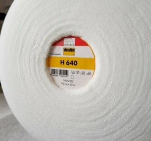 Iron On Fleece Batting, Vilene Vlieseline H640 Medium Loft Fusible Wadding White - Picture 1 of 3