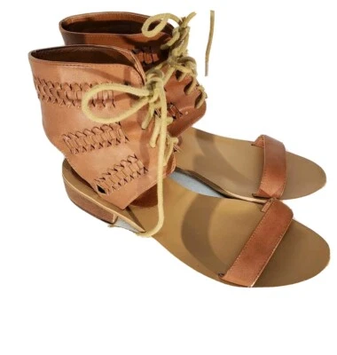 Sandalias Forever 21 para mujer trenzadas de imitación de cuero color tostado talla  Foto 1 de 4
