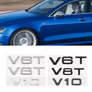Schriftzug Emblem Aufkleber "V6T V8T V10" Abzeichen Sticker Für Audi DE+++ - Bild 1 von 9