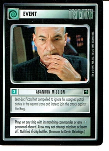 STAR TREK CCG FIRST CONTACT RARE CARD ABANDON MISSION - Picture 1 of 1