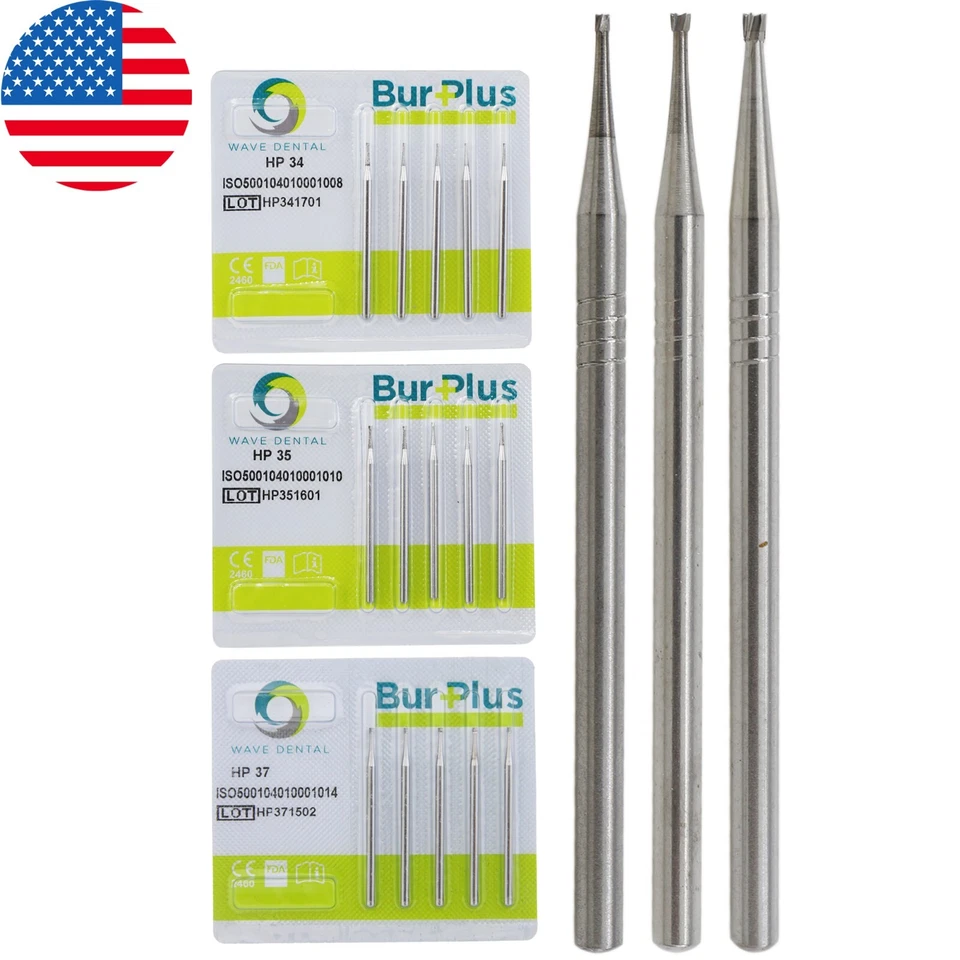 Wave Dental Carbide Burs HP 44.5mm For Low Speed Straight Handpiece HP 34 35 37 - Image 1 of 4